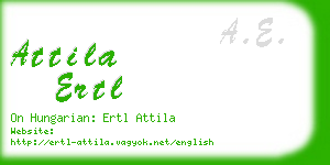 attila ertl business card